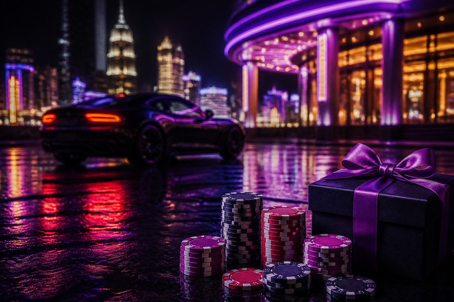 Casino Chips in Neonnacht - N1Bet Willkommensbonus
